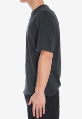 Saint Laurent Logo Embroidered T-shirt Black 818535-YBHD2-1025