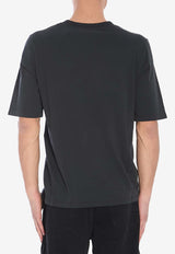 Saint Laurent Logo Embroidered T-shirt Black 818535-YBHD2-1025