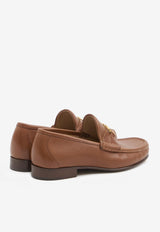 Valentino VLogo Signature Leather Loafers Brown 6Y2S0J68-MIL-N58