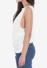 Jacquemus Peplo Asymmetric Top White 251TO122-2381-100