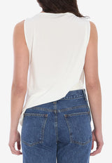 Jacquemus Peplo Asymmetric Top White 251TO122-2381-100