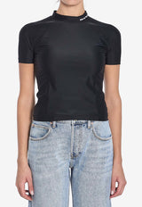 Alexander Wang Logo Print Rash Guard Black 4CC1251533--001