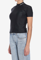 Alexander Wang Logo Print Rash Guard Black 4CC1251533--001