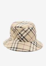 Burberry EKD Patch Checked Bucket Hat Beige 8103382--A5686