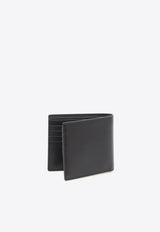 Saint Laurent Small Cassandre East/West Leather Wallet Black 607727-1JB0U-1000