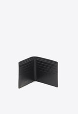 Saint Laurent Small Cassandre East/West Leather Wallet Black 607727-1JB0U-1000