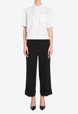 Gucci Logo Embossed Boxy Shirt White 808425-ZAJP1-9000