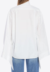Balenciaga Knotted Cuffs Long-Sleeved Shirt White 830990-TRM28-9000