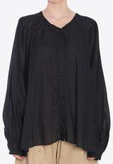 TheLatest Biro Buttoned Blouse Black 6003T0172-LNTP-T0002