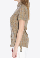Burberry Checked Short-Sleeved Shirt Brown 8107968--C2044