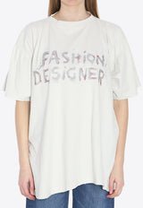 Balenciaga Fashion Designer Distressed T-shirt White 824285-TSVC5-9012