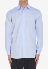 Borriello Napoli Spaccanapoli Long-Sleeved Shirt Light Blue 14018--CELESTE