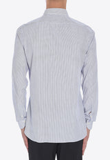 Borriello Napoli Striped Long-Sleeved Shirt Light Blue 140129--BIAZZ