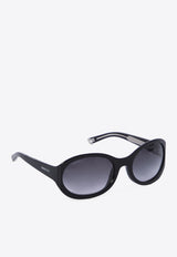 Gucci Logo Round Sunglasses Gray 831871-J0740-1012