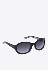 Gucci Logo Round Sunglasses Gray 831871-J0740-1012