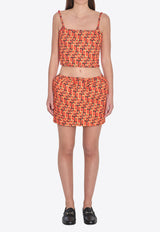 Gucci Printed Mini Skirt Orange 832799-ZAS9N-7033