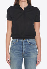 Moncler Logo Embroidered Polo T-shirt Black 9A00004-M6440-999