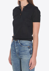 Moncler Logo Embroidered Polo T-shirt Black 9A00004-M6440-999