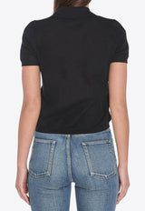 Moncler Logo Embroidered Polo T-shirt Black 9A00004-M6440-999