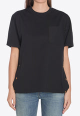 Moncler Logo Patch Crewneck T-shirt Black 8C00020-89A4U-999