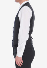 Tagliatore Virgin Wool Waistcoat Black GFBK05A-060001-N5012