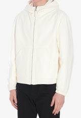 Dolce & Gabbana Reversible Leather Zip-Up Hooded Jacket White G9BKUL-GJ022-W0800
