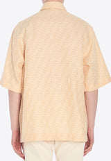 Fendi FF Jacquard Linen Short-Sleeved Shirt Yellow FS1317-AU6Y-F0PKL