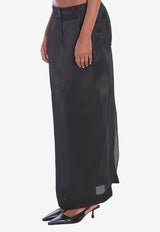 Khaite Lucian Maxi Silk Skirt Black 41493002--200
