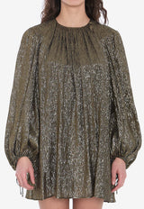 Chloé Ruched Lurex Mini Dress Gold CH25SRO14298--0YY