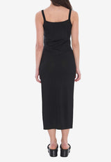 Alexander Wang 3D Logo Slip Midi Dress Black 4KC2256043--001