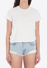 Alexander Wang Raised Logo Cropped T-shirt White 4CC2251540--132