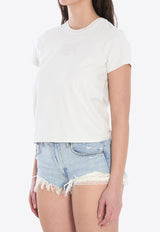 Alexander Wang Raised Logo Cropped T-shirt White 4CC2251540--132