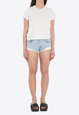 Alexander Wang Raised Logo Cropped T-shirt White 4CC2251540--132