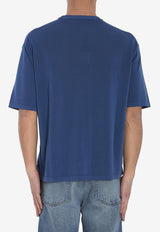 Roberto Collina Fine Knit Crewneck T-shirt Blue RB11021-RB11-12