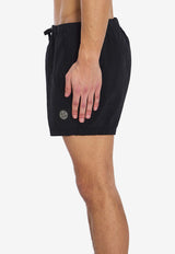 Stone Island Logo Patch Slim Swim Shorts Black K1S15B100006-S0043-V0029