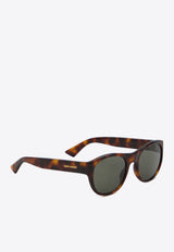 Saint Laurent Round-Shaped Logo Sunglasses Gray 822260-Y9956-2300