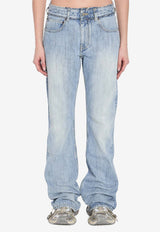 Balenciaga Logo Patch Washed-Out Jeans Blue 814225-TRW59-2540