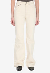 Saint Laurent 70s Straight-Leg Jeans White 823599-Y30UA-9100