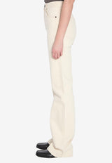 Saint Laurent 70s Straight-Leg Jeans White 823599-Y30UA-9100