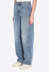 Gucci Balloon-Leg Faded Jeans Blue 828601-XDDAR-4009