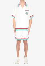 Casablanca Casa Way World Series Bowling Shirt White MS25SH00306--WHITE