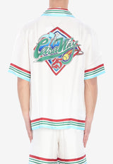 Casablanca Casa Way World Series Bowling Shirt White MS25SH00306--WHITE