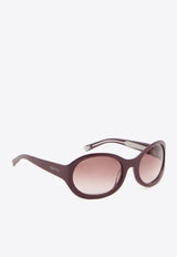Gucci Logo Round Sunglasses Red 831871-J0740-6060