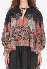 Zimmermann Rhiannon Ruffle Billow Blouse Multicolor 3229TSS251--BLKP