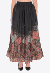 Zimmermann Rhiannon Ruffled Maxi Skirt Multicolor 3318SSS251--BLKP