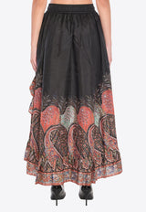 Zimmermann Rhiannon Ruffled Maxi Skirt Multicolor 3318SSS251--BLKP