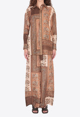 Zimmermann Lucky Relaxed Printed Silk Pants Brown 3590PSS252--CHCBAN