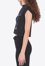 Balenciaga City Of Angels Print Faded T-shirt Black 807341-TSVR5-1041