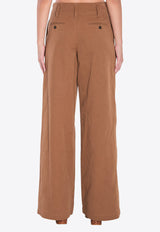 Chloé High-Rise Wide-Leg Pants Brown CH25APA11365--208