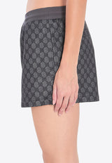 Gucci GG Logo Printed Shorts Black 837609-XJHF0-1000